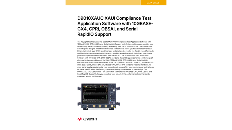 D9330DDRC DDR3 and LPDDR3 Compliance Test Application Software